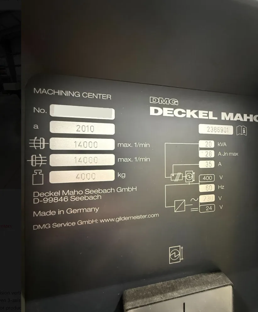 DMG Mori DMC 835 V