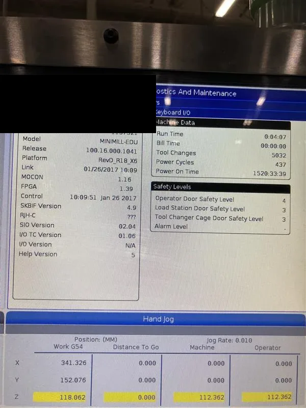 2017 Haas Super Mini Mill 2