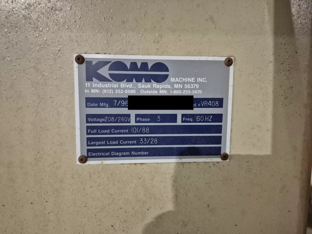 1996 Komo VR 508 CNC Router, photo 9 of 9