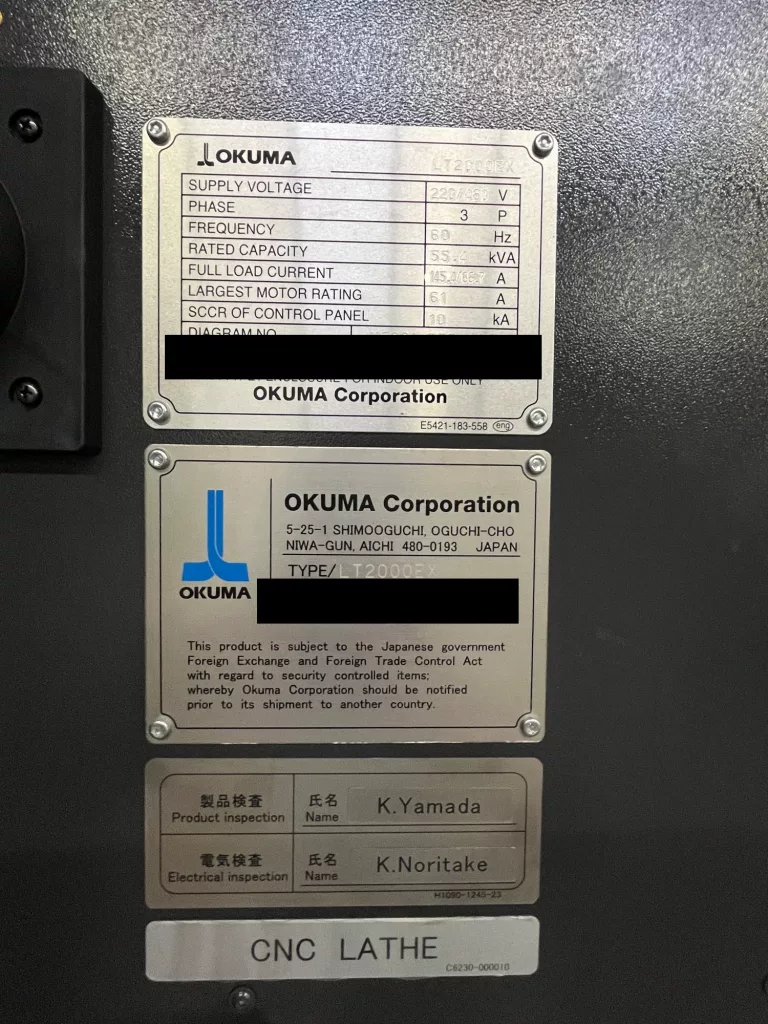 2022 Okuma Twin Star LT-2000 EX