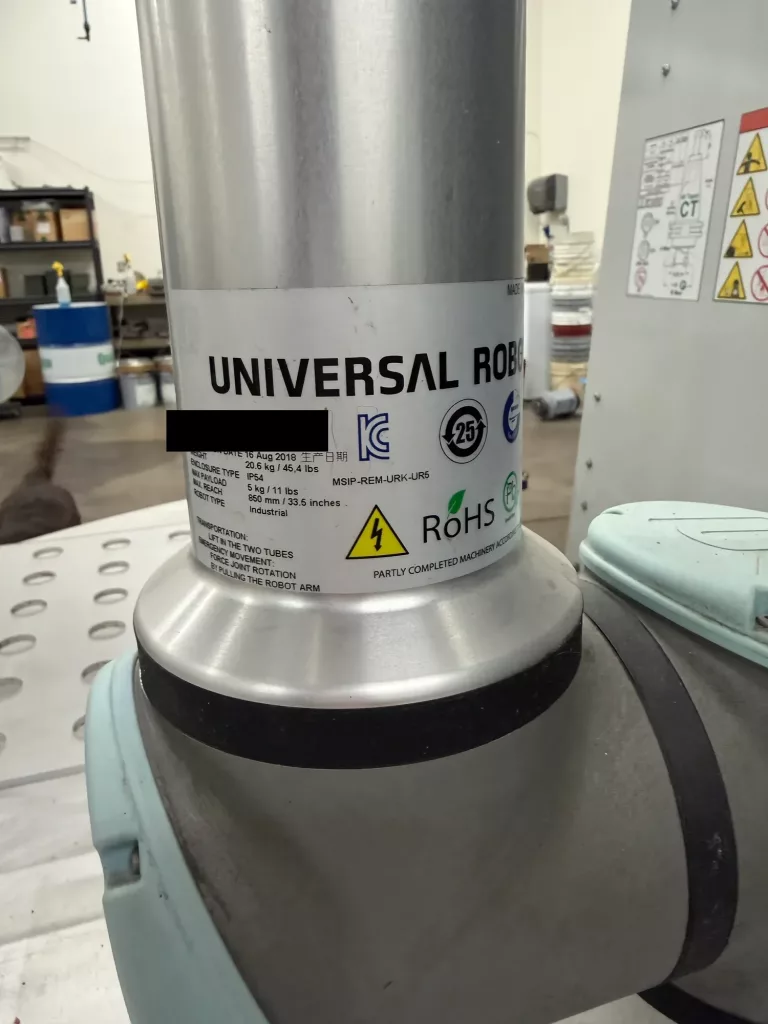 2018 Universal Robot UR5e, photo 2 of 3