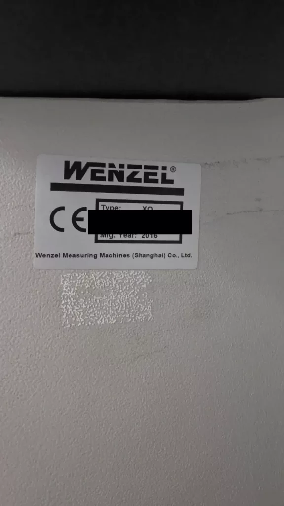 2016 Wenzel XOrbit 87 Coordinate Measuring Machine, photo 6 of 6