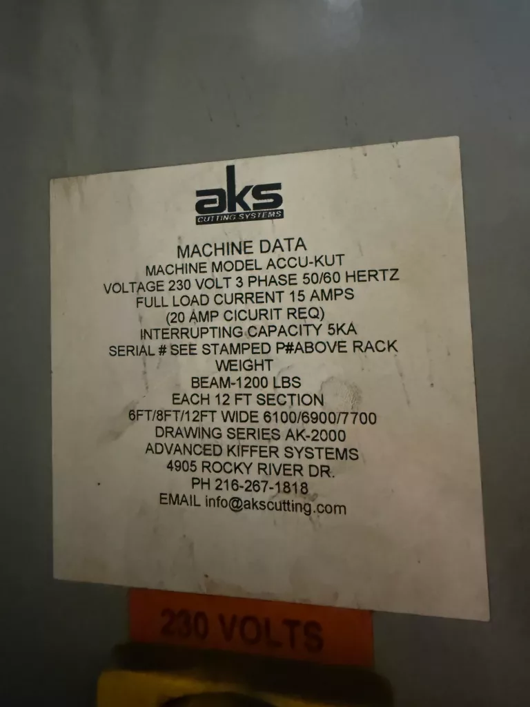 2013 AKS P1048 Plasma Cutter, photo 10 of 10