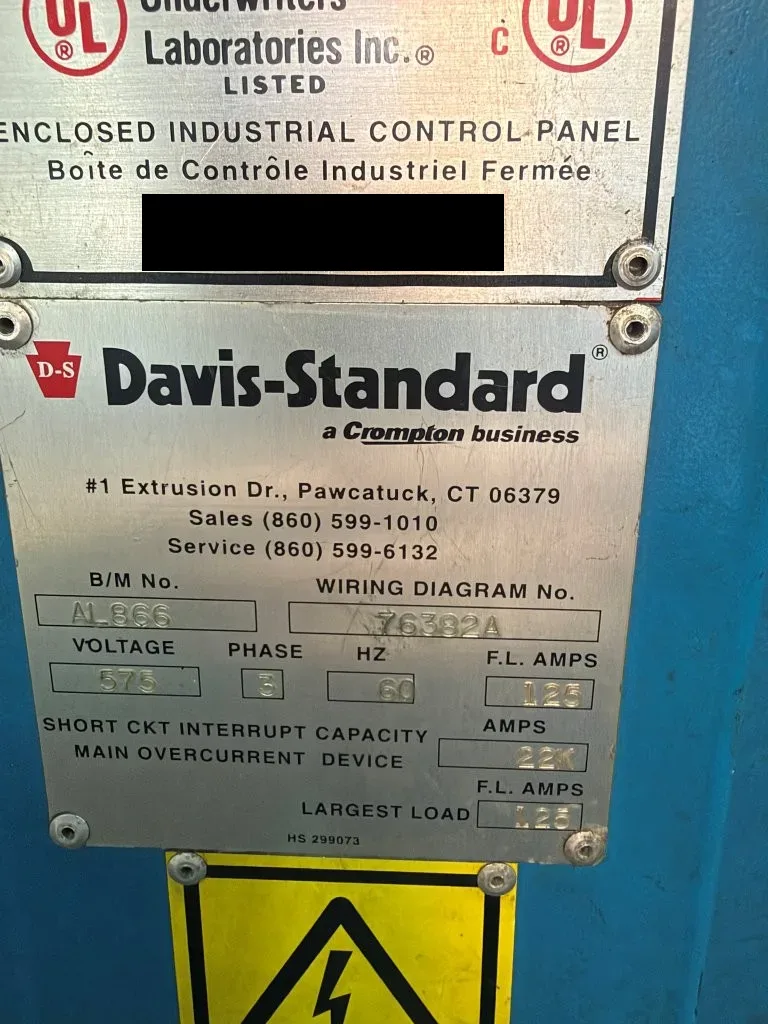 2003 Davis Standard 35IN35-MV Extruder, photo 15 of 15