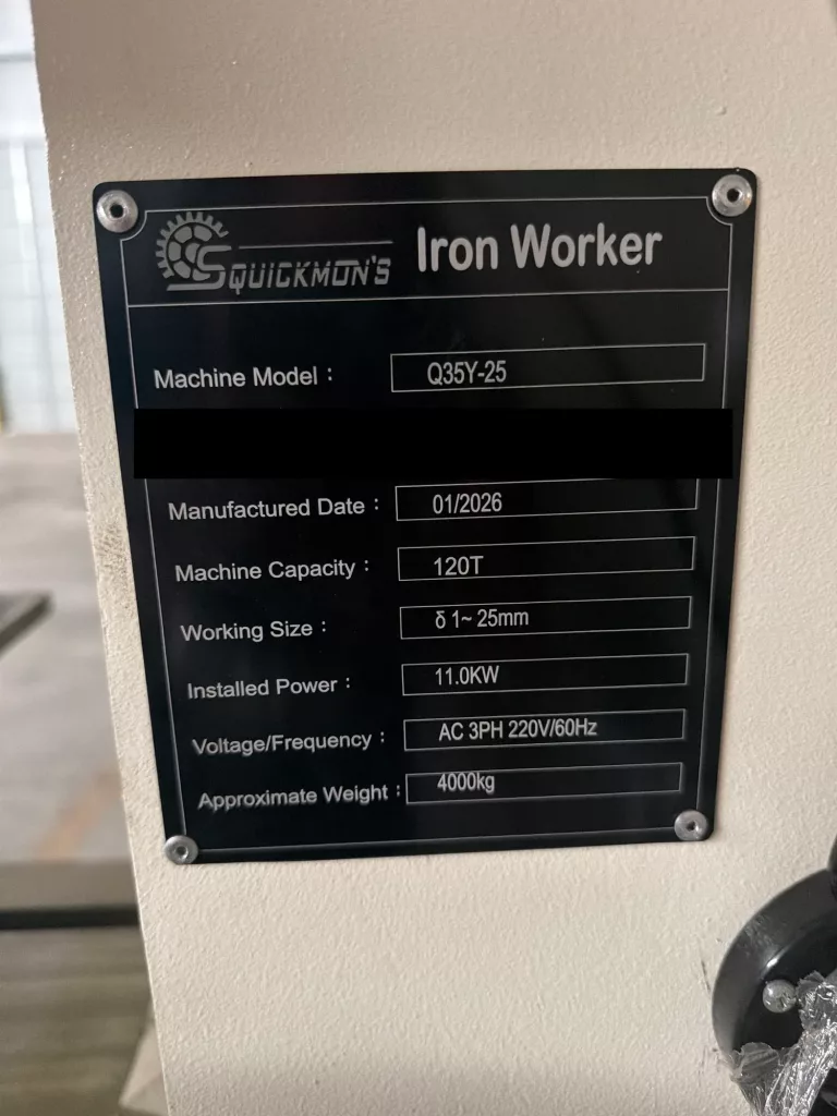 2026 Squickmon Q35Y-25 Ironworker, photo 5 of 5